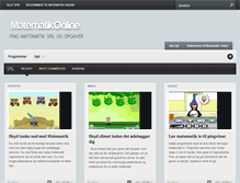 Tablet Screenshot of matematikonline.dk